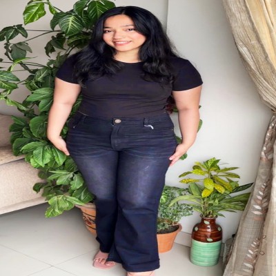 Ladies bootcut jeans Black color