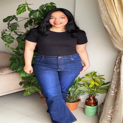 Ladies bootcut jeans dark Blue color